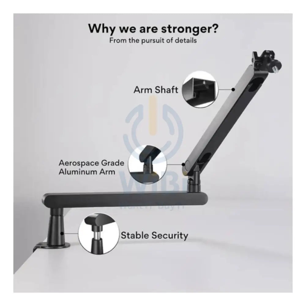 Maonocaster BA92 Microphone Suspension Boom Arm Stand - Black Accessories > Mobiles & Tablets > Mobiles > Mobile Holder
