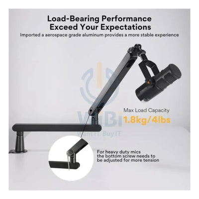 Maonocaster BA92 Microphone Suspension Boom Arm Stand - Black Accessories > Mobiles & Tablets > Mobiles > Mobile Holder