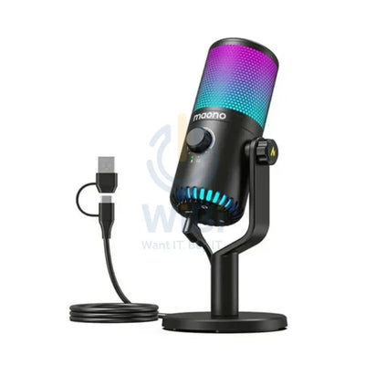 Maonocaster DM30 RGB USB Programmable Gaming Microphone for PC - Black Accessories > Audio > Microphone