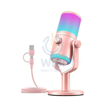 Maonocaster DM30 RGB USB Programmable Gaming Microphone for PC - Pink Accessories > Audio > Microphone