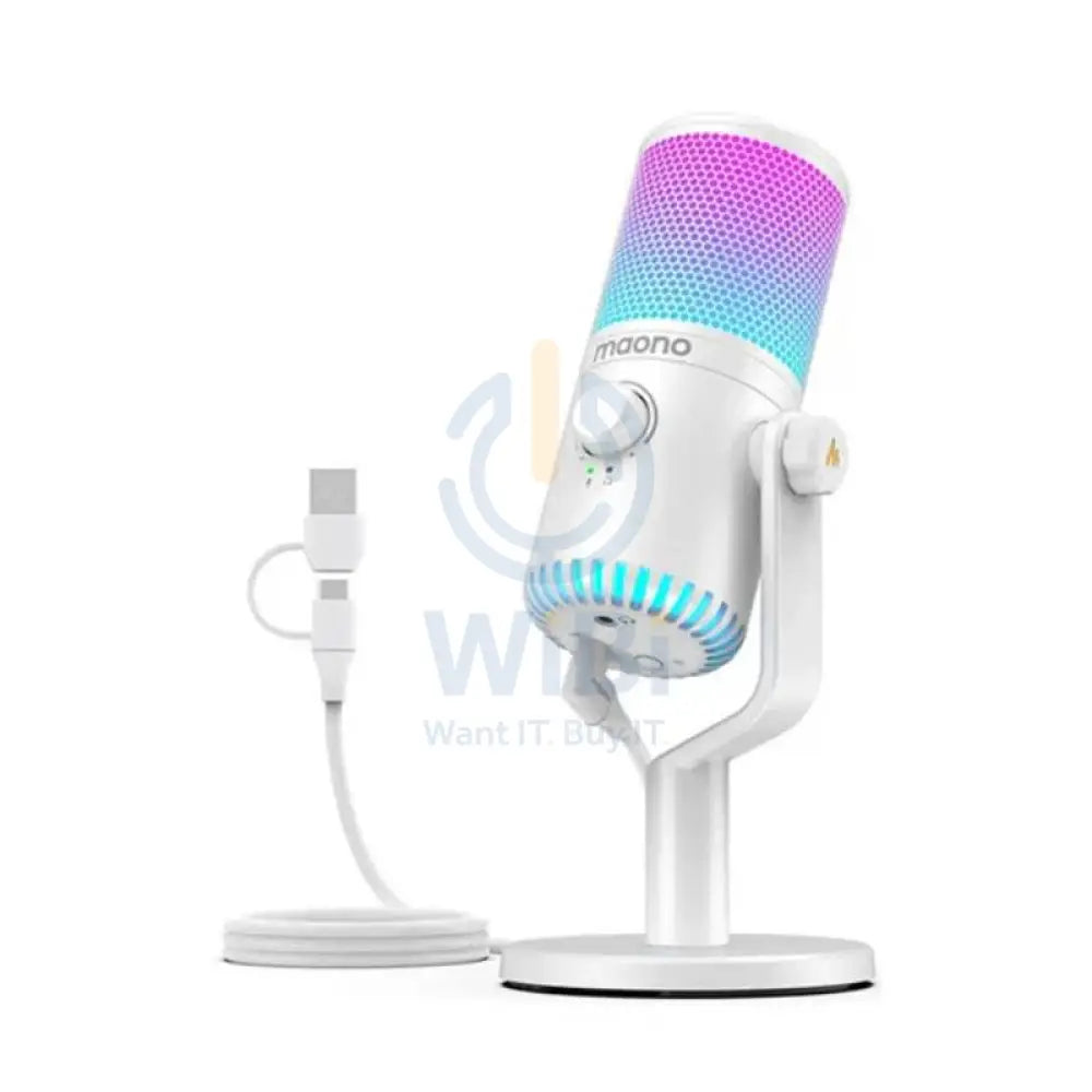 Maonocaster DM30 RGB USB Programmable Gaming Microphone for PC - White Accessories > Audio > Microphone