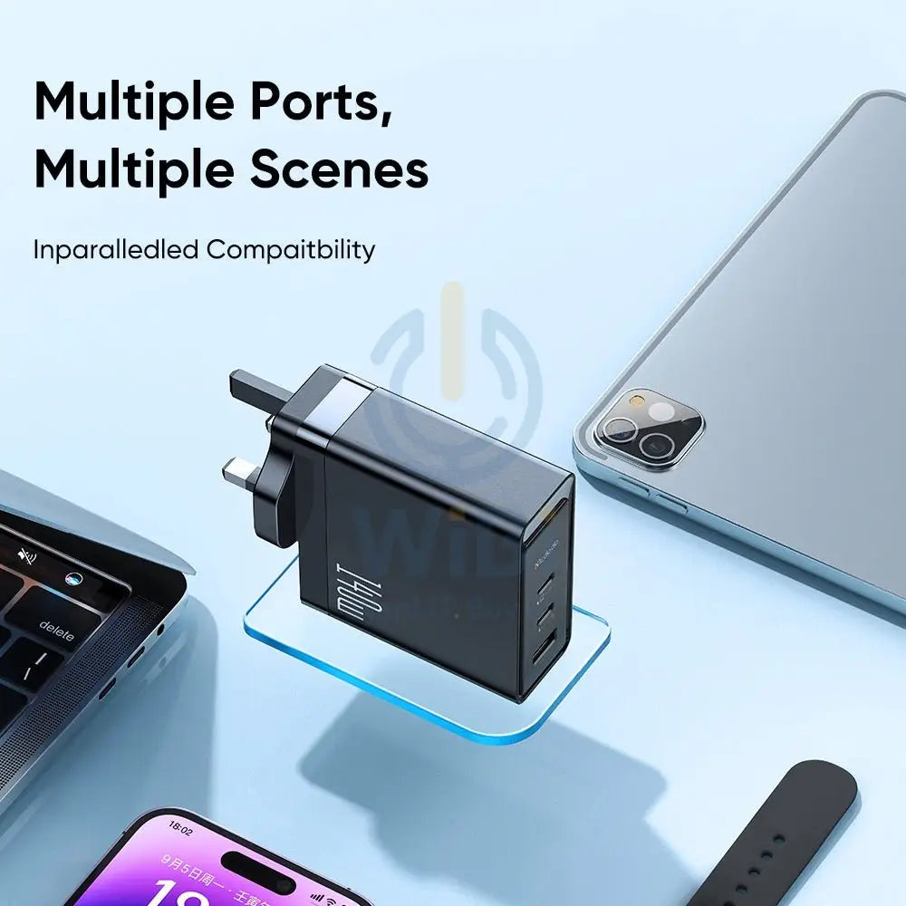 ماكدودو 140 واط غان 5 برو مزدوج تايب-سي  يو اس بي سريع شاحن - تش-2901 اكسسوارات > طاقة محولات