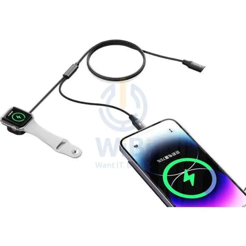 مكدودو 2 في 1 مغناطيسي ابل  في 1 مغناطيسي ابل ساعة لاسلكي شاحن - 29 وات / 1.5 متر / 1.5 متر / تايب-سي / لايتننج / أسود اكسسوارات > طاقة