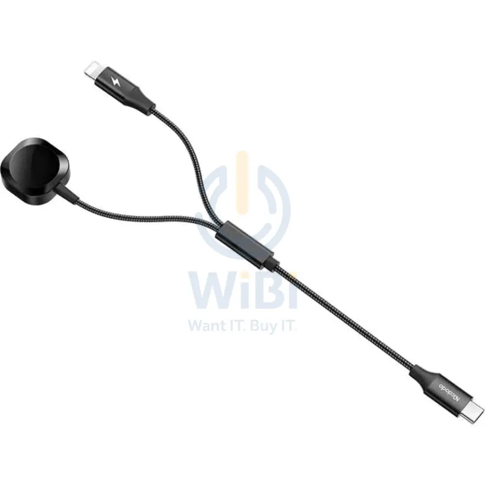 مكدودو 2 في 1 مغناطيسي ابل  في 1 مغناطيسي ابل ساعة لاسلكي شاحن - 29 وات / 1.5 متر / 1.5 متر / تايب-سي / لايتننج / أسود اكسسوارات > طاقة