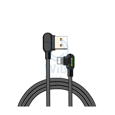 Mcdodo 90 Degree Light Cable Lightning Data Cable - 0.5 Meter / Lightning / Black