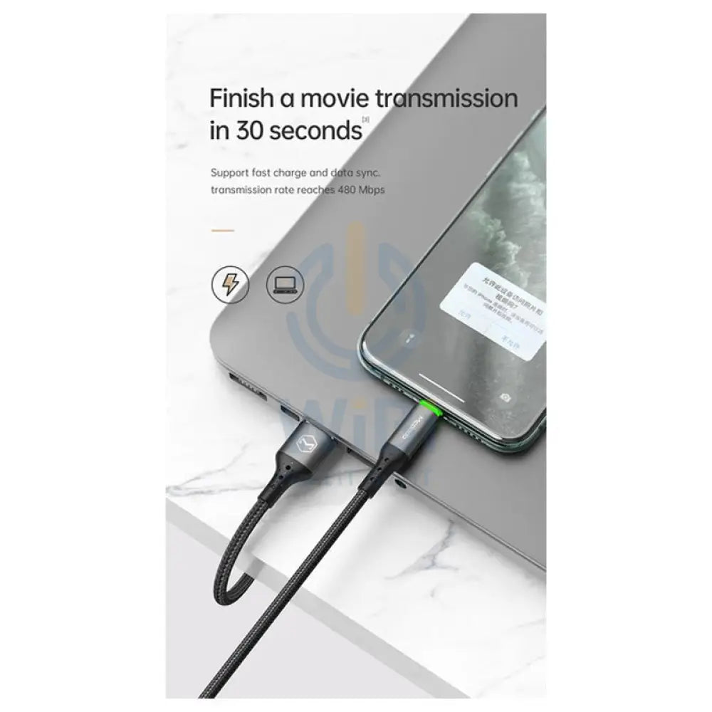 Mcdodo Auto Power Off Data Cable - Lightning / 1.2 Meters / Black