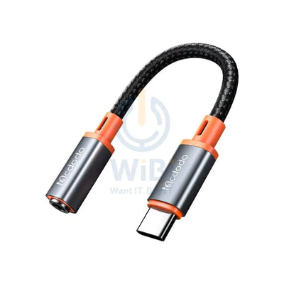 Mcdodo Castle Series Port Converter - 0.11 Meter / USB-C To 3.5mm / Black