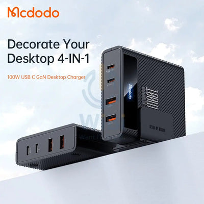 Mcdodo CH-1801 PowiGaN 100W PD Quick Charging Station 2 PD + 2 USB Fast Charging Accessories > Power Adapters > Offer