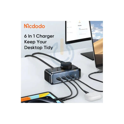 Mcdodo CH-459 6in1 GaN Lightning Protection Power Strip - 70W / Black Accessories > Mobiles & Tablets > Tablets