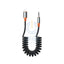 Mcdodo Castle Series AUX Jack Coil Cable - 1.8 Meters / Lightning to 3.5mm / Black