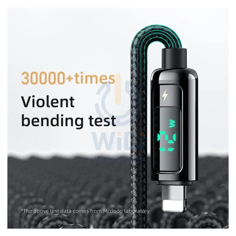 Mcdodo Digital Pro Fast Charge Data Cable - 1.2 Meters / Lightning / Black