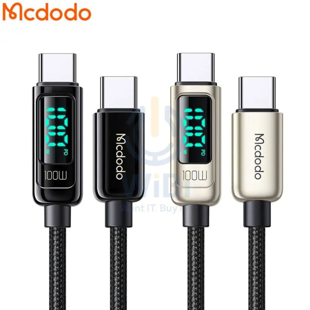 Mcdodo Digital Pro USB-C to USB-C Fast Charging Cable - 1.2m / 100W / Silver