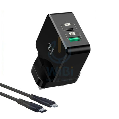 Mcdodo Dual USB Wall Charger With Type-C To Lightning Cable - 30W / Black Accessories > Power Adapters