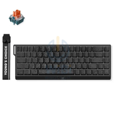 MCHOSE Ace 68 Hall Effect Magnetic Switch Gaming Keyboard - Wired / Black Topographic Accessories > Keyboard & Mouse >