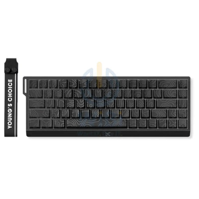 MCHOSE Ace 68 Hall Effect Magnetic Switch Gaming Keyboard - Wired / Black Topographic Accessories > Keyboard & Mouse >