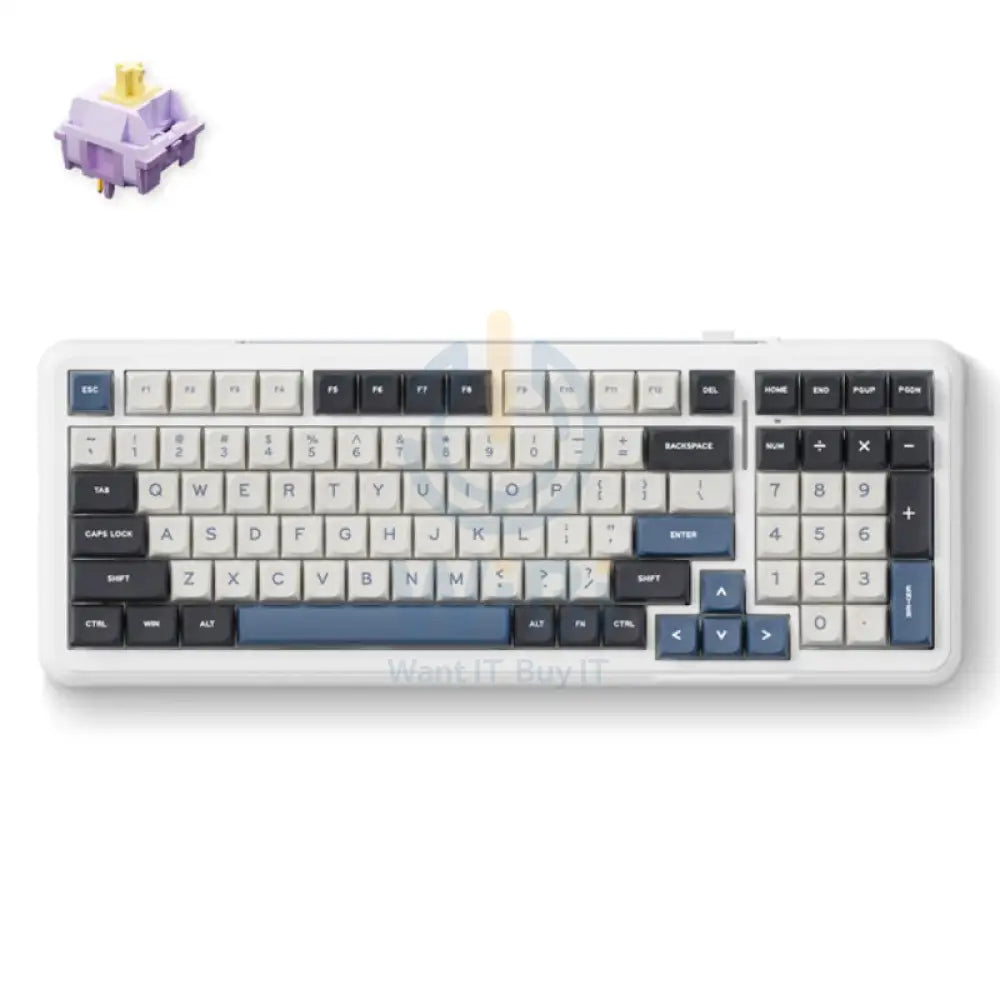 MCHOSE K99 Wireless Gasket Mount Mechanical Keyboard - 6000mAh / Wireless - Navy Blue Accessories > Keyboard & Mouse