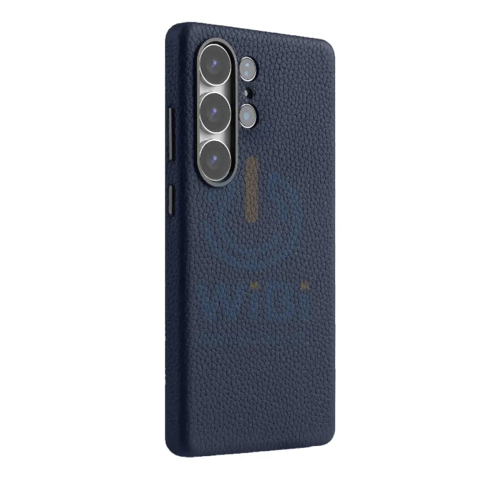 Melkco Origin Series Premium Leather Regal Snap MagSafe Cover - Samsung Galaxy S25 Ultra / Dark Blue Accessories >