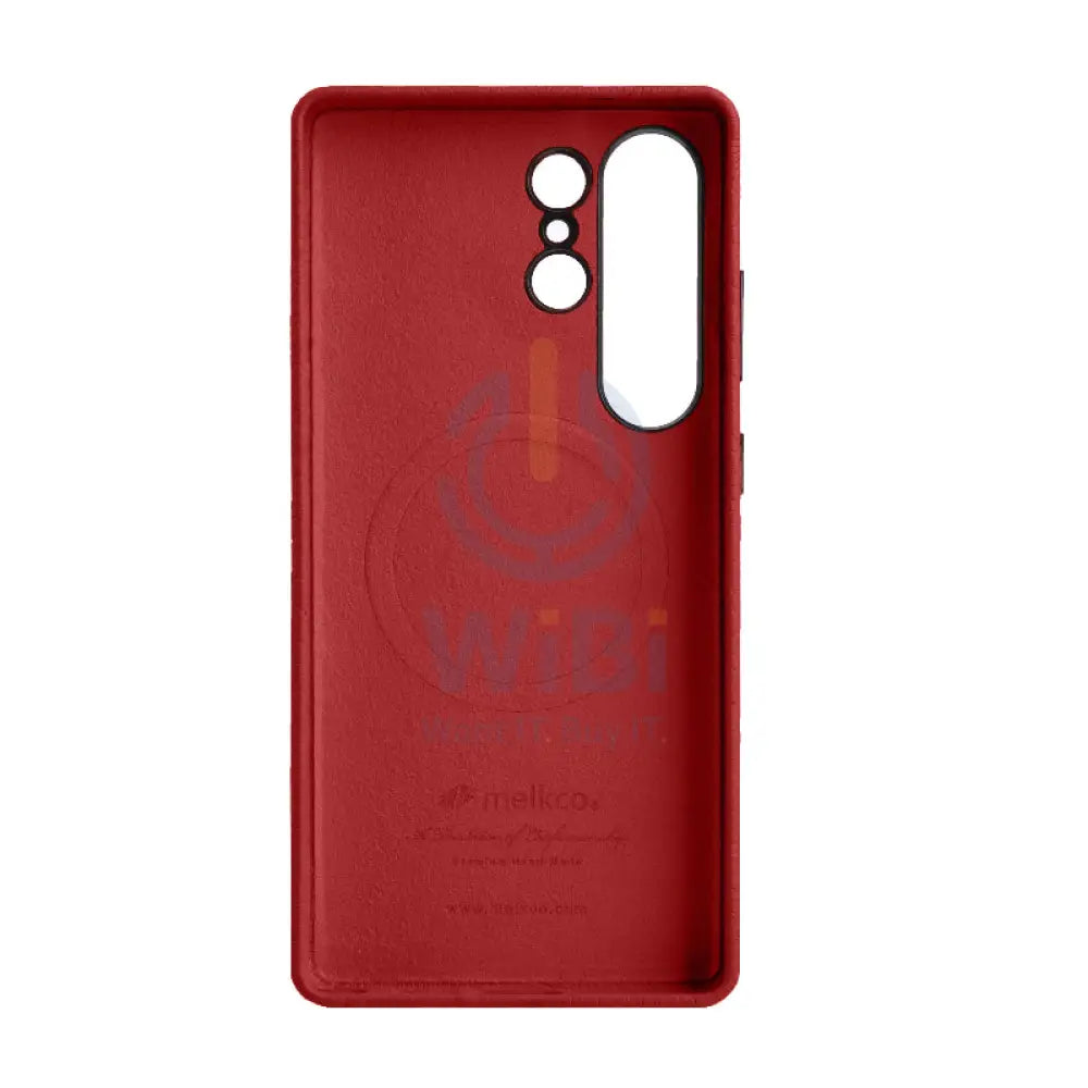 Melkco Origin Series Premium Leather Regal Snap MagSafe Cover - Samsung Galaxy S25 Ultra / Red Accessories > Mobiles &