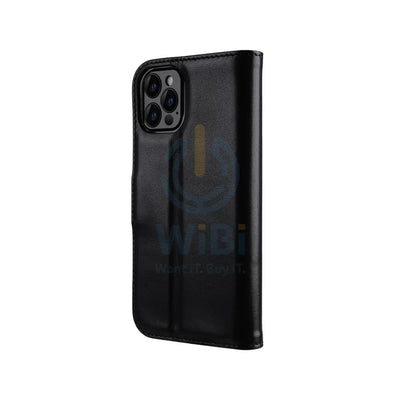 Melkco Wallet Leather Book Case For iPhone 12 & 12 Pro - Black Accessories > Mobiles & Tablets