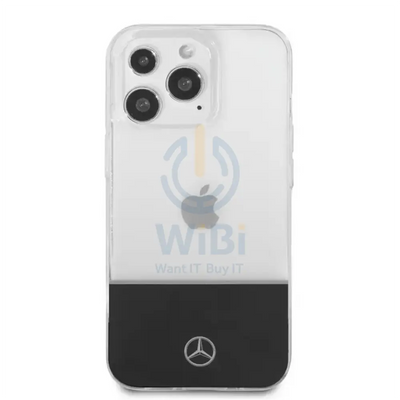 Mercedes-Benz iPhone 14 Pro PC/TPU Case with Silver Electroplated Middle Line - Transparent Accessories > Mobiles &