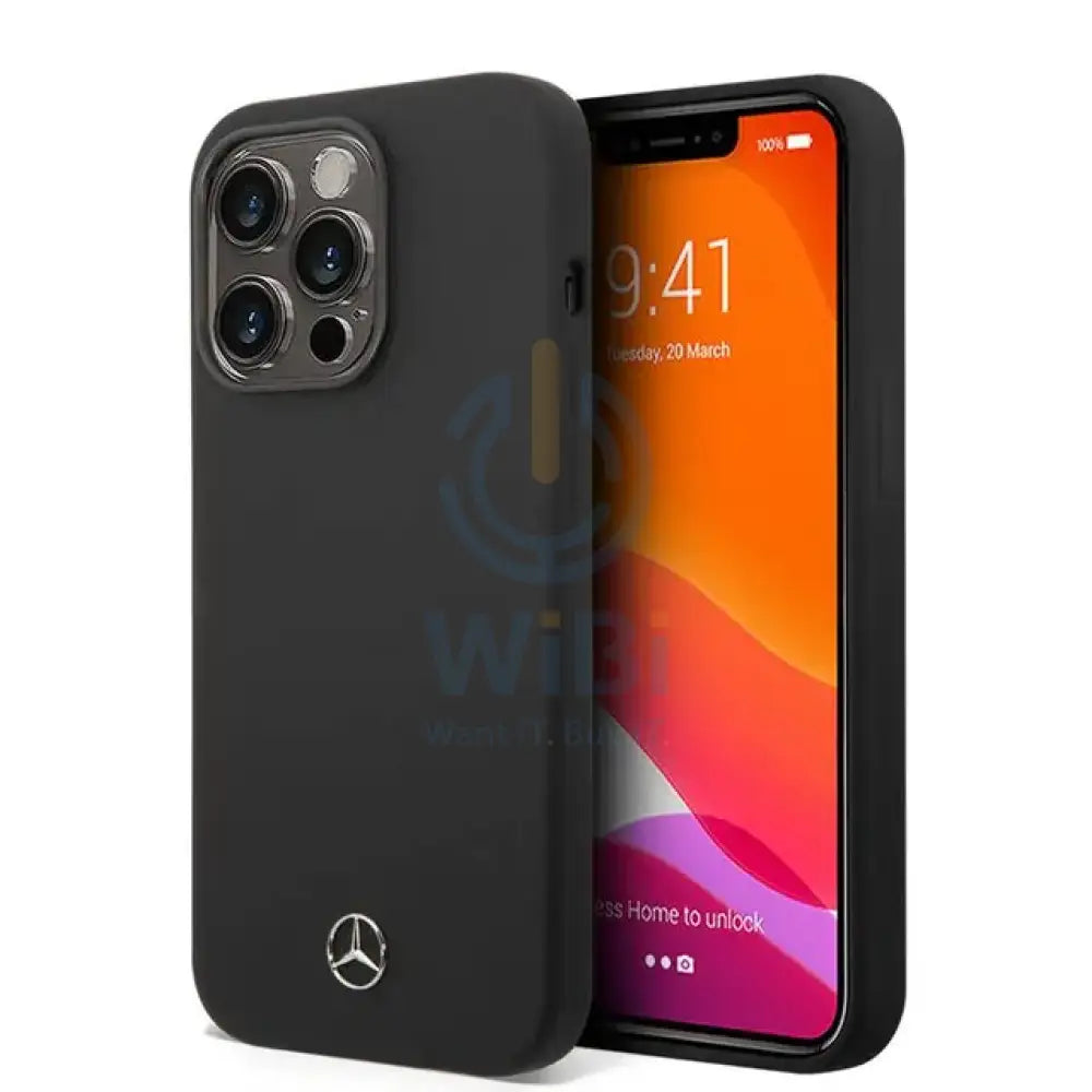 Mercedes-Benz Liquid Silicone Case - Apple iPhone 14 Pro / Black Accessories > Mobiles & Tablets > Mobiles > Covers &