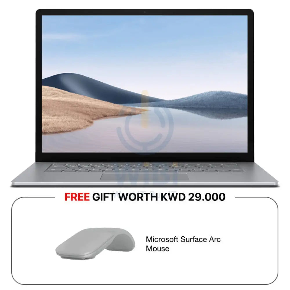 مايكروسوفت سيرفس لابتوب - 15.0 بوصة إم تي  آي 7  8 جيجابايت  512 جيجابايت إس إس دي  ويندوز 10 برو  ضمان سنة  بلاتينيوم لابتوبات عرض منطقة