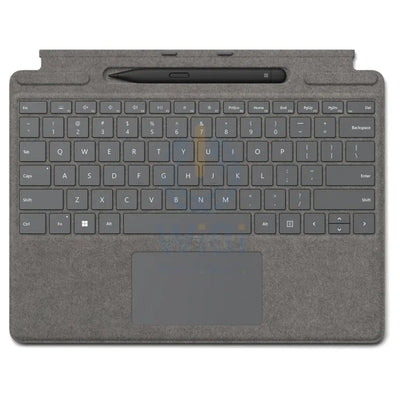 Microsoft Surface Pro Signature Keyboard with Slim Pen 2 - Magnetic / Arabic/English / Platinum - Keyboard Accessories