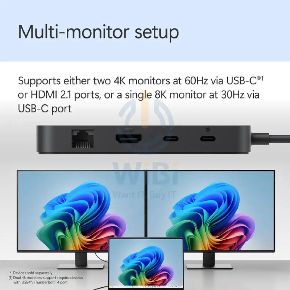 مايكروسوفت سيرفس USB4 موصل - يو اس بي تايب-سي - يو اس بي 3.2 الجيل 2.2 / إتش دي إم أي 2.1 / جيجابت إيثرنت - أسود اكسسوارات > إرساء