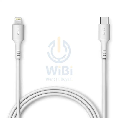 MiLi MFI PD Cable - 60W / 1 Meter / Lighting / Type-C - White Accessories > Cables & Converters > Cables