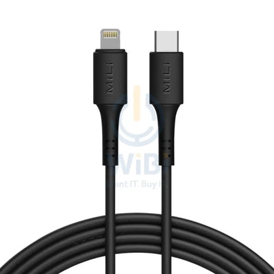 MiLi MFI PD Cable - 60W / 1 Meter / Type-C / Lighting - Black Accessories > Cables & Converters > Cables