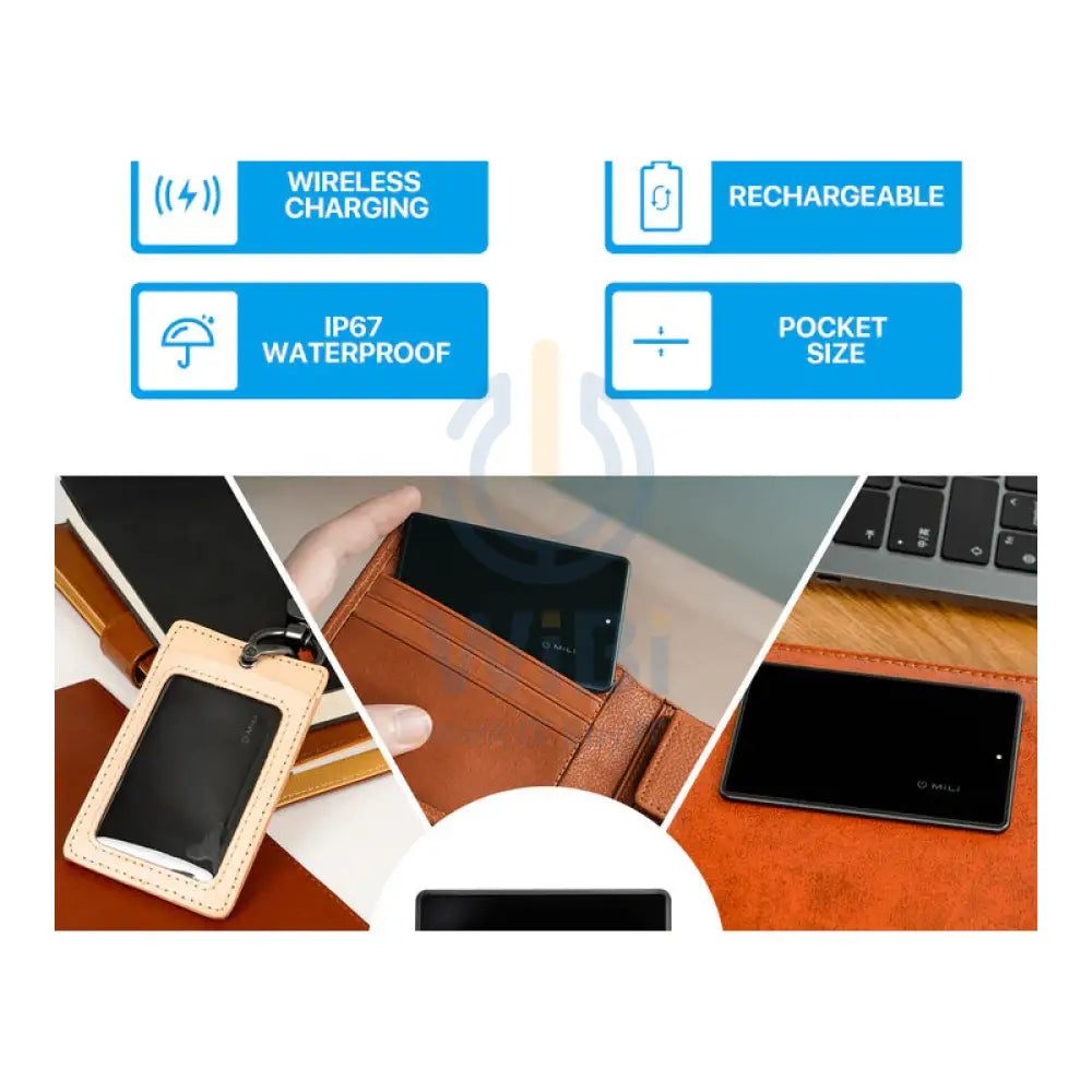 MiLi MiCard Wallet Anti Loss Card - Black Accessories > Smart Devices