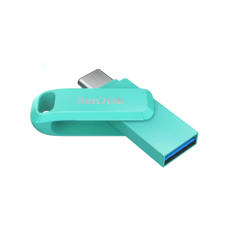 SanDisk Ultra Dual Drive Go Flash Drive - 64GB / Up to 150 MB/s / USB 3.2 Gen 1 / Type-C / Mint