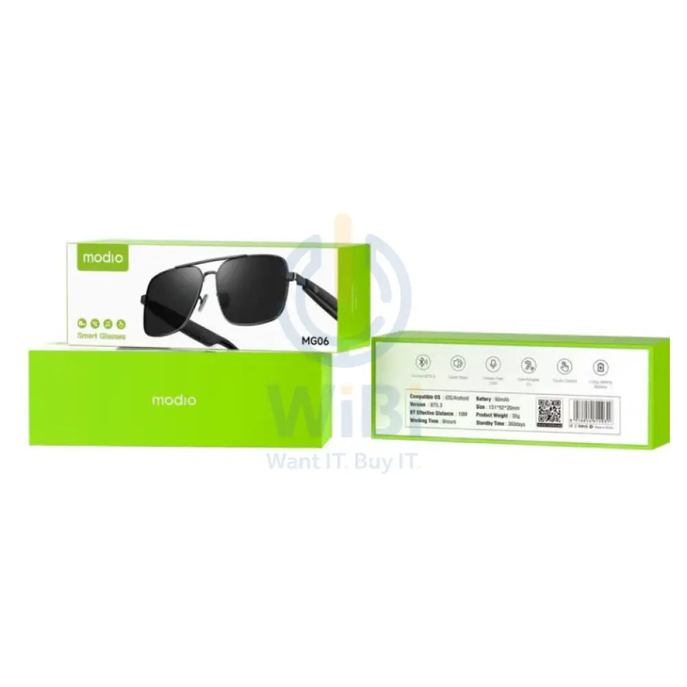 Modio MG06 Smart Audio Glasses - Bluetooth / Black Accessories > Smart Devices