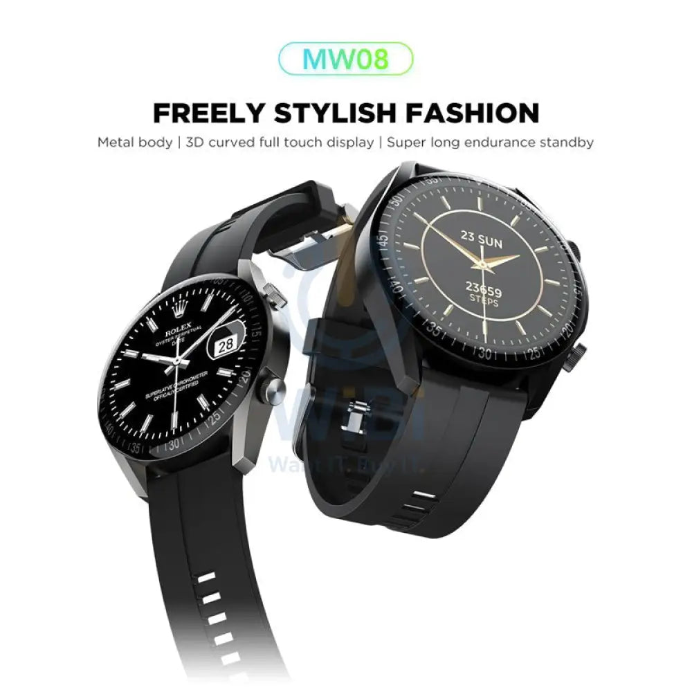 Modio MW08 SmartWatch - 1.28’’ / Bluetooth / Black Smart Watches