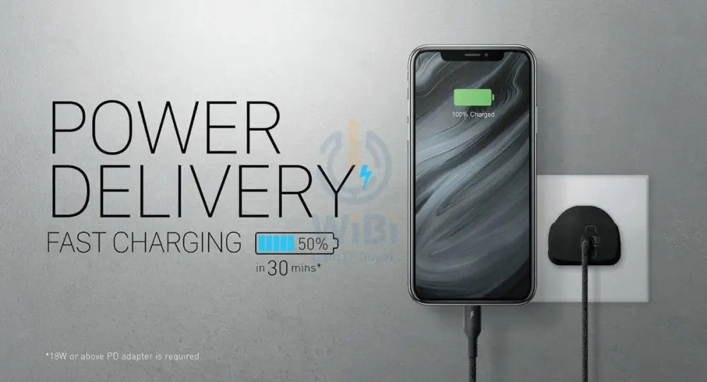 Momax Elite link USB-C to Lightning Cable - 2.2 Meter / Black