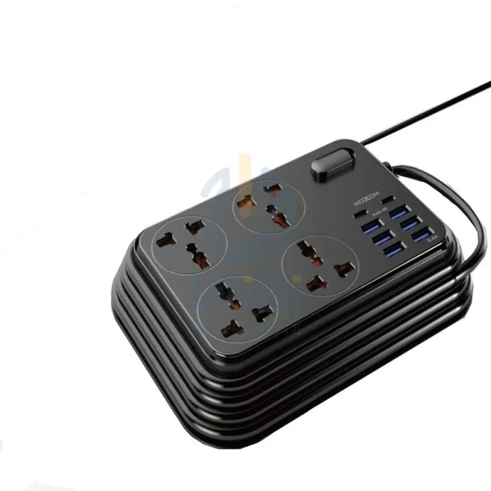 MOXOM 4 Anti-Static Power Socket - 4 Socket / USB-C / Black Accessories > Power > Power Protection > Surge Protector >