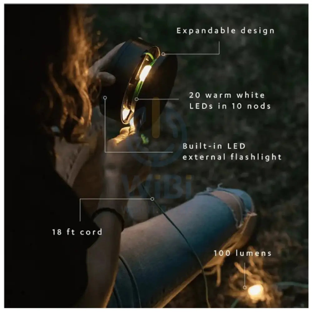 MPOWERD Luci Warm White Solar String Lights - 5.5 Meter / Black Outdoor & Travel