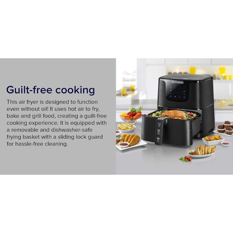 Black+Decker Digital Airfryer - 1700W / 4.3L / Black