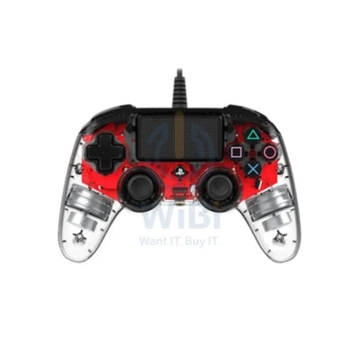 Nacon Wired Compact Controller PS4 - Clear Red Accessories > Gaming Controllers > Gaming Zone