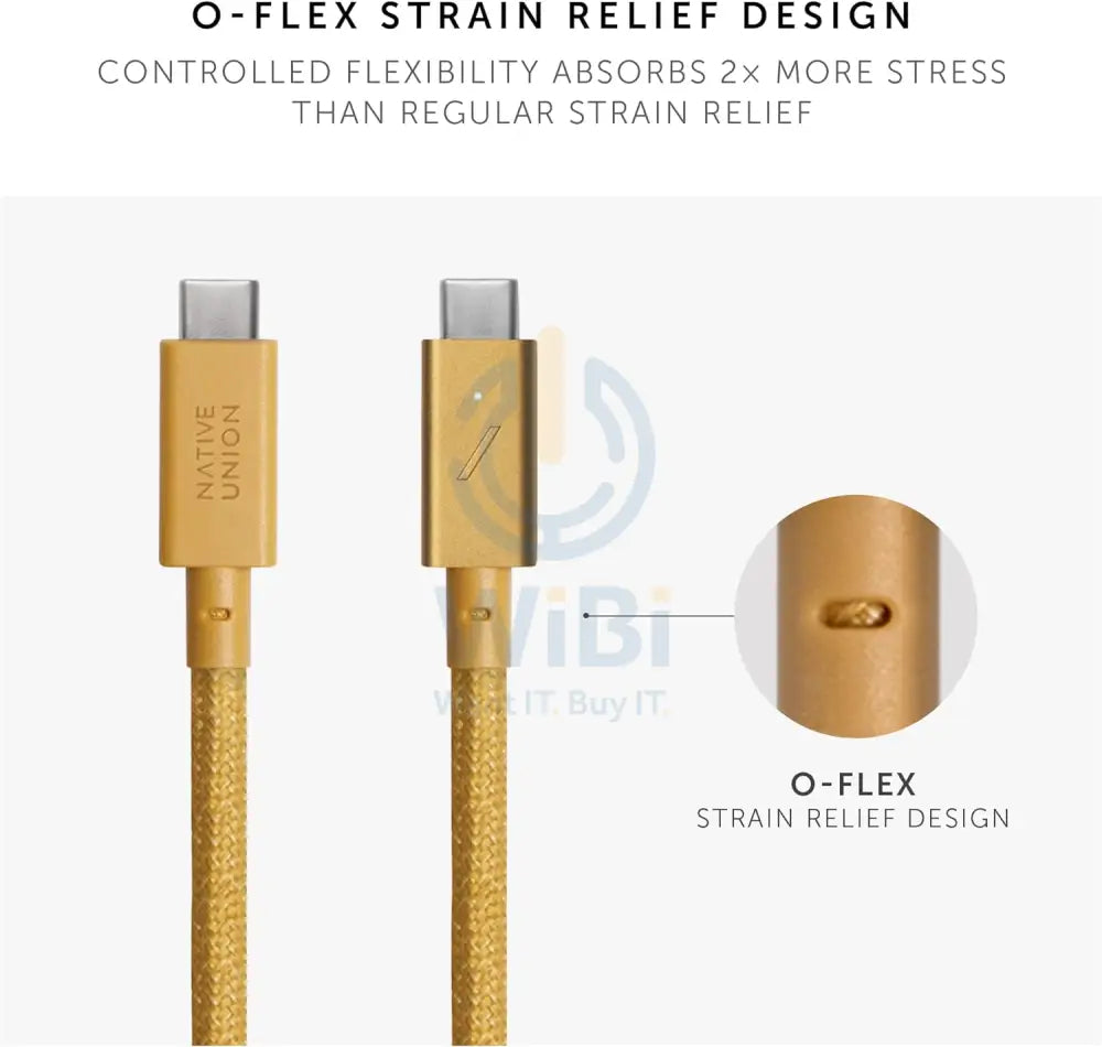 Native Union Belt Cable Pro 240W (USB-C to USB-C) - Kraft Accessories > Cables & Converters > Cables