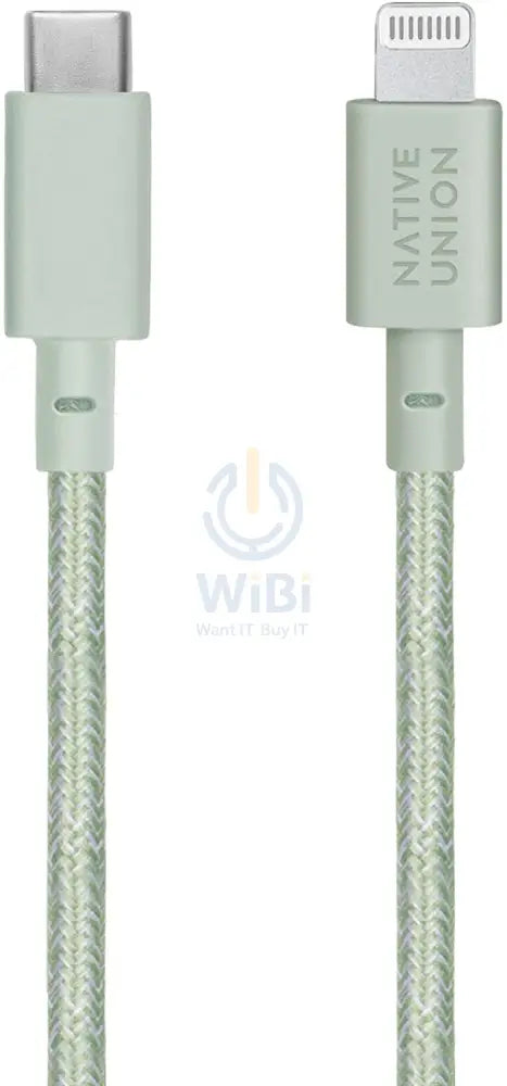 Native Union Belt Cable USB-C to Lightning 1.2M - Sage Accessories > Cables & Converters > Cables