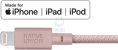 Native Union Belt Cable XL - USB A to Lightning 3M - Rose Accessories > Cables & Converters > Cables