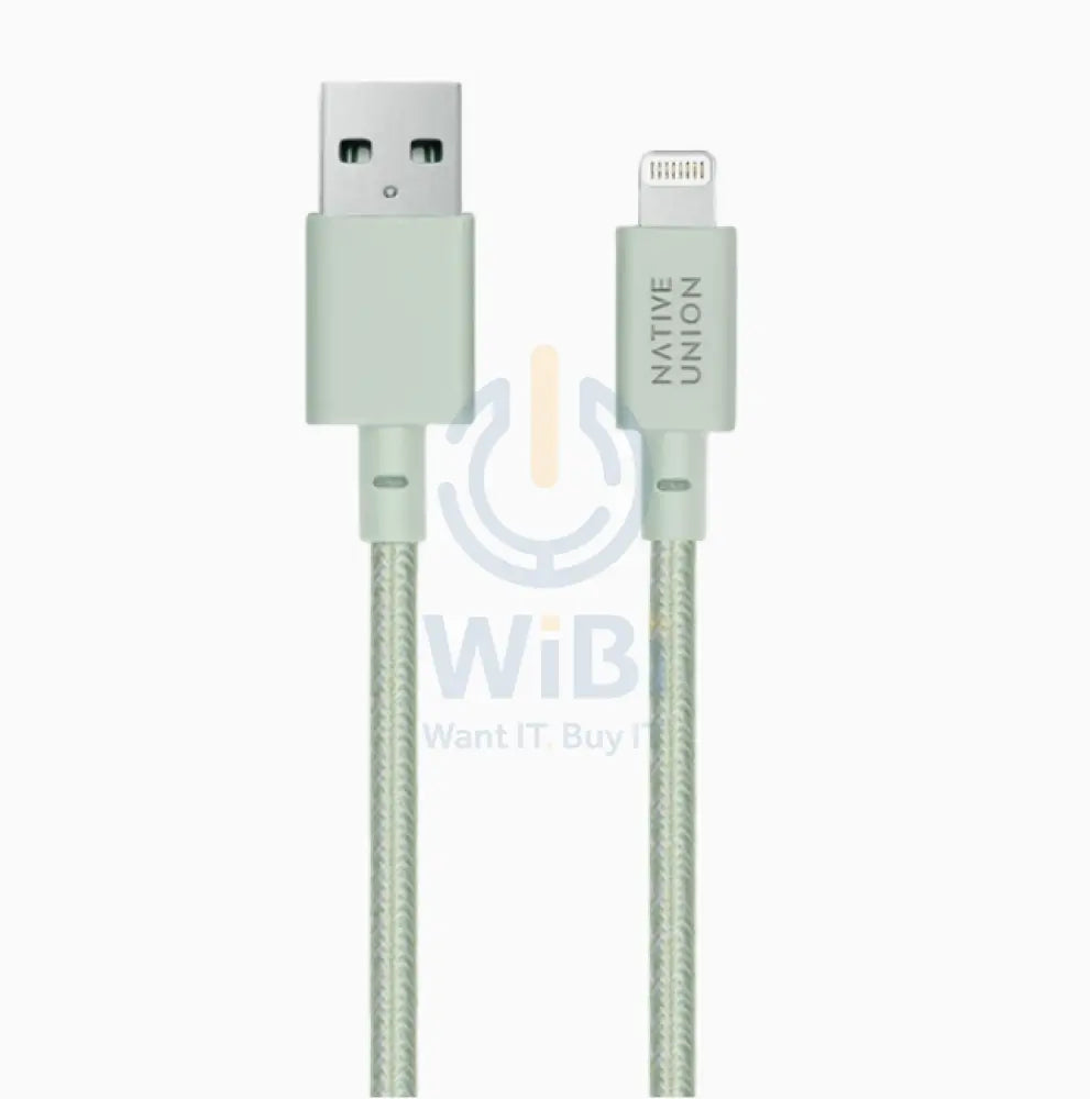 Native Union Belt كابل - يو اس بي  إلى لايتننج - Sage اكسسوارات  كبلات  محولات  كبلات