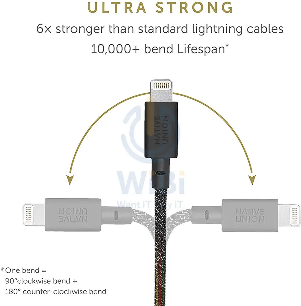 Native Union Belt Cable XL USB-C to Lightning 3M - Cosmos Accessories > Cables & Converters > Cables