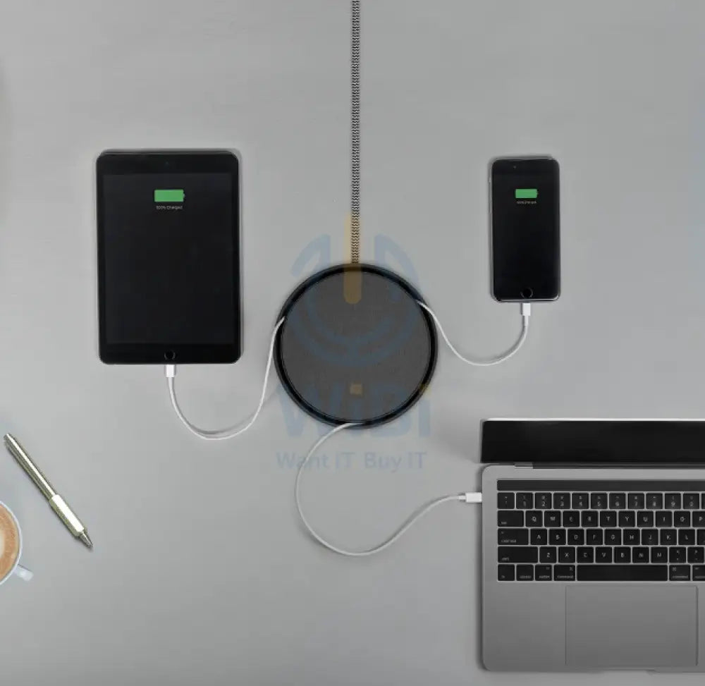 Native Union Eclipse USB Charging Station - Wood - Black Accessories > Power Adapters