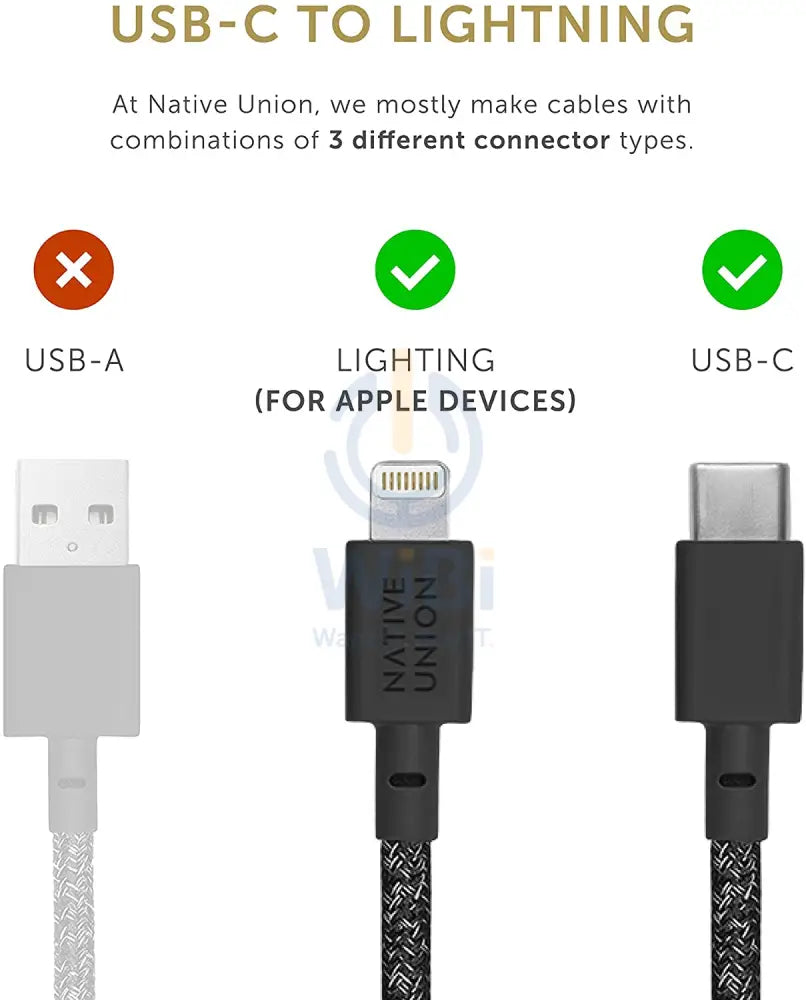 Native Union Night Cable USB-C to Lightning - Cosmos Accessories > Cables & Converters > Cables