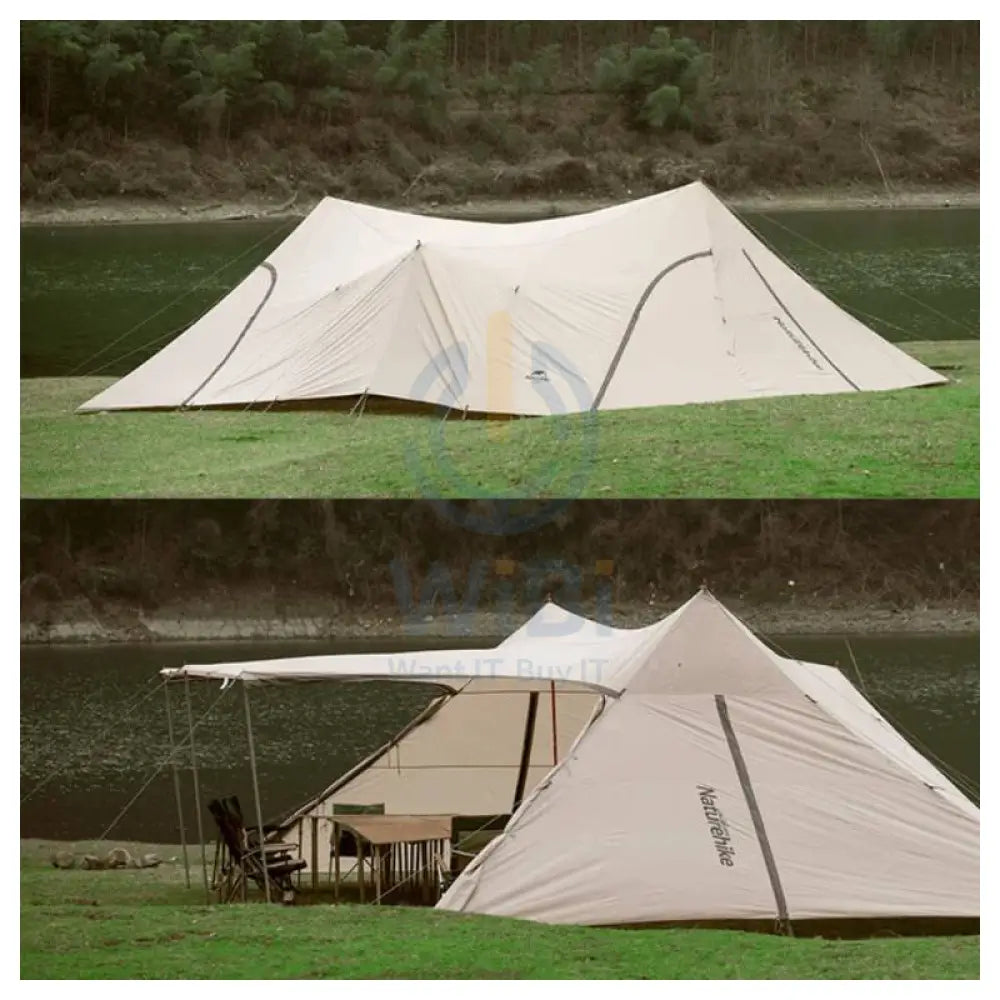 Naturehike cloud desk twin tower shelter coated version - Silver Outdoor & Travel
