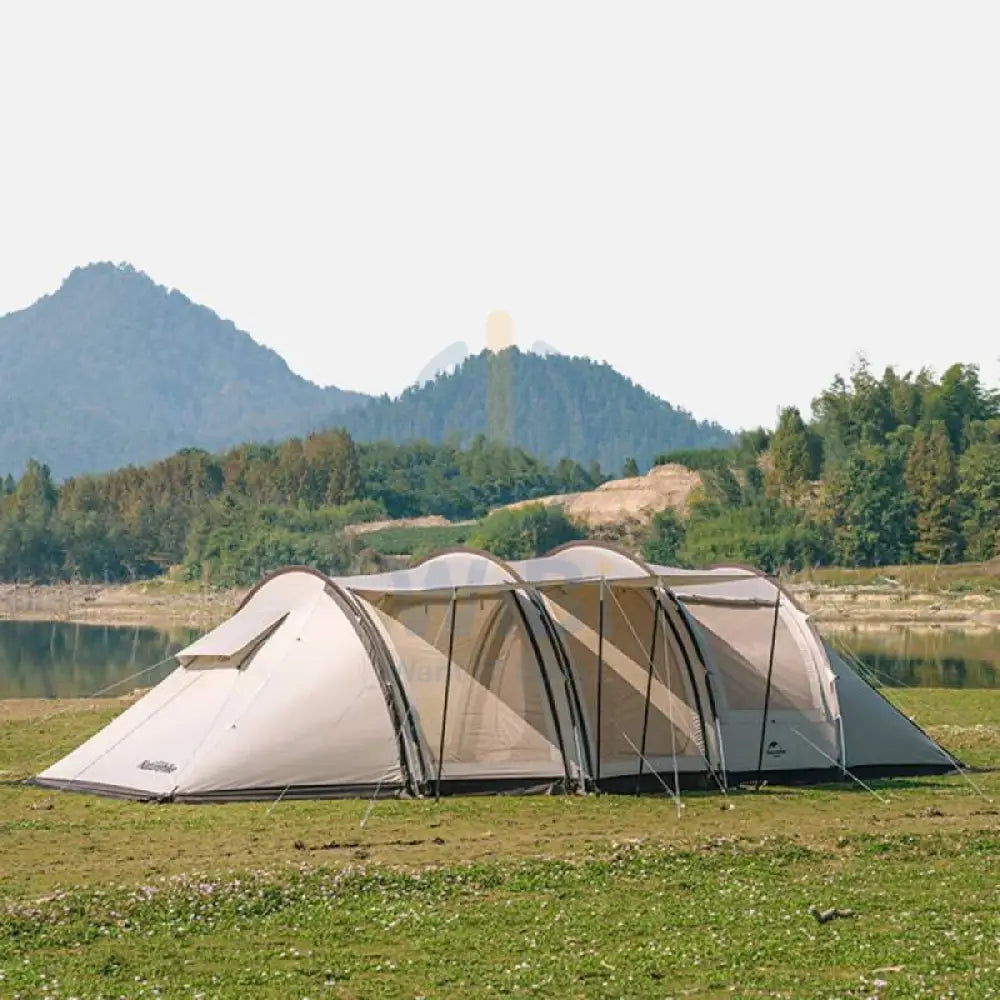 Naturehike Cloud vessel tunnel tent (with snow skirt) - quicksand gold L Outdoor & Travel > Tents