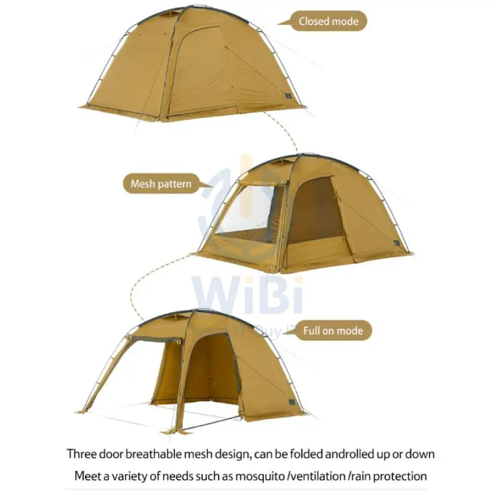 Naturehike Dune 7.6 One Bedroom & One Room Tent - Earthy Yellow Outdoor & Travel > Tents