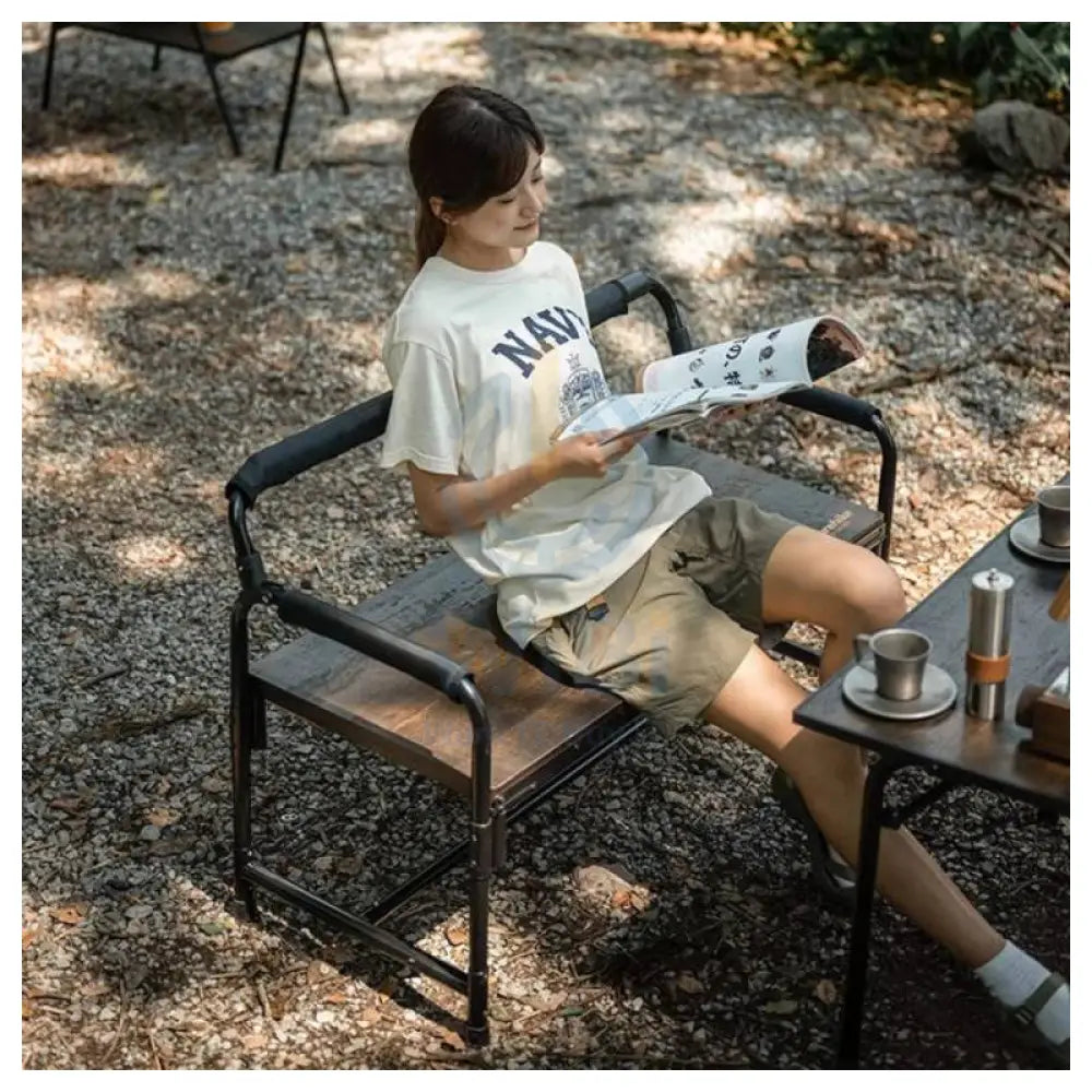 Naturehike FG06 Fiberglass Double Chair - Black Outdoor & Travel
